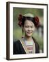 Young Woman of Yao Minority Mountain Tribe in Traditional Costume, Guangxi Province, China-Angelo Cavalli-Framed Photographic Print