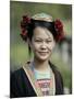 Young Woman of Yao Minority Mountain Tribe in Traditional Costume, Guangxi Province, China-Angelo Cavalli-Mounted Photographic Print