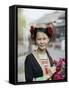 Young Woman of Yao Minority Mountain Tribe in Traditional Costume, Guangxi Province, China-Angelo Cavalli-Framed Stretched Canvas