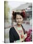 Young Woman of Yao Minority Mountain Tribe in Traditional Costume, Guangxi Province, China-Angelo Cavalli-Stretched Canvas