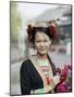 Young Woman of Yao Minority Mountain Tribe in Traditional Costume, Guangxi Province, China-Angelo Cavalli-Mounted Photographic Print