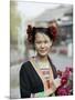 Young Woman of Yao Minority Mountain Tribe in Traditional Costume, Guangxi Province, China-Angelo Cavalli-Mounted Photographic Print