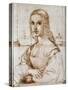 Young Woman on a Balcony (Florentine Noblewoman), by Raphael-null-Stretched Canvas