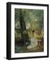 Young Woman on a Garden Bench, 1870s-Konstantin Jegor Makovskij-Framed Giclee Print