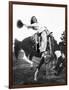 Young Woman on Phony Pony, Ca. 1940-null-Framed Photographic Print