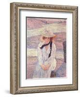 Young Woman on the Banks of the Greve River, 1901-Theo van Rysselberghe-Framed Giclee Print