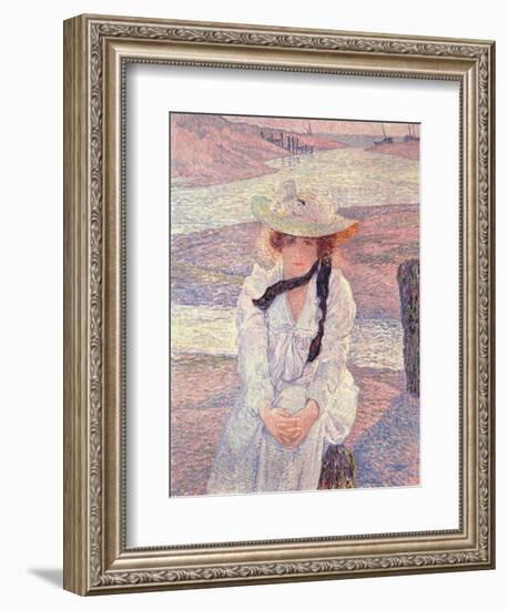 Young Woman on the Banks of the Greve River, 1901-Theo van Rysselberghe-Framed Giclee Print