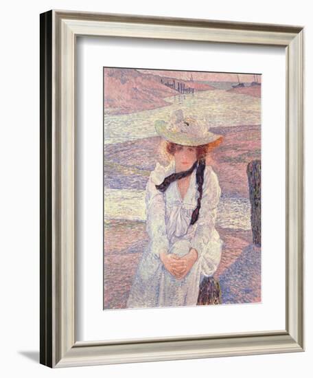 Young Woman on the Banks of the Greve River, 1901-Theo van Rysselberghe-Framed Giclee Print