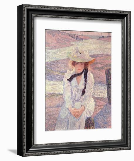 Young Woman on the Banks of the Greve River, 1901-Theo van Rysselberghe-Framed Giclee Print