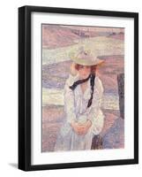 Young Woman on the Banks of the Greve River, 1901-Theo van Rysselberghe-Framed Giclee Print