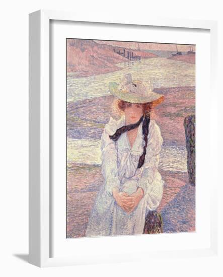 Young Woman on the Banks of the Greve River, 1901-Theo van Rysselberghe-Framed Giclee Print