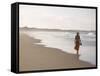 Young Woman on Tofo Beach Near Inhambane in Southern Mozambique-Julian Love-Framed Stretched Canvas