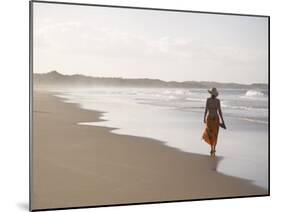 Young Woman on Tofo Beach Near Inhambane in Southern Mozambique-Julian Love-Mounted Photographic Print