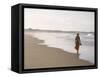 Young Woman on Tofo Beach Near Inhambane in Southern Mozambique-Julian Love-Framed Stretched Canvas