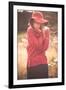 Young Woman Outdoors Wearing a Red Hat-Sabine Rosch-Framed Photographic Print