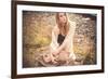 Young Woman Outdoors Wearing a Shawl-Sabine Rosch-Framed Photographic Print