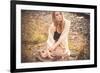 Young Woman Outdoors Wearing a Shawl-Sabine Rosch-Framed Photographic Print