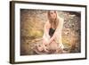 Young Woman Outdoors Wearing a Shawl-Sabine Rosch-Framed Photographic Print