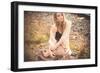 Young Woman Outdoors Wearing a Shawl-Sabine Rosch-Framed Photographic Print