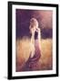 Young Woman Outdoors Wearing a Shawl-Sabine Rosch-Framed Photographic Print