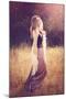 Young Woman Outdoors Wearing a Shawl-Sabine Rosch-Mounted Photographic Print