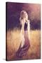 Young Woman Outdoors Wearing a Shawl-Sabine Rosch-Stretched Canvas