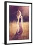 Young Woman Outdoors Wearing a Shawl-Sabine Rosch-Framed Photographic Print