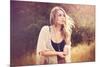 Young Woman Outdoors Wearing a Shawl-Sabine Rosch-Mounted Photographic Print