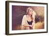 Young Woman Outdoors Wearing a Shawl-Sabine Rosch-Framed Photographic Print