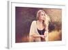 Young Woman Outdoors Wearing a Shawl-Sabine Rosch-Framed Photographic Print