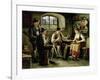 Young Woman Playing a Zither-Carl Ostersetzer-Framed Giclee Print