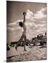 Young Woman Playing Ball on Beach-Philip Gendreau-Mounted Photographic Print