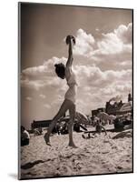 Young Woman Playing Ball on Beach-Philip Gendreau-Mounted Photographic Print