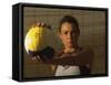 Young Woman Playing Beach Volleyball-null-Framed Stretched Canvas