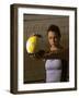 Young Woman Playing Beach Volleyball-null-Framed Photographic Print