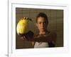 Young Woman Playing Beach Volleyball-null-Framed Photographic Print