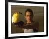 Young Woman Playing Beach Volleyball-null-Framed Photographic Print