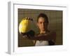 Young Woman Playing Beach Volleyball-null-Framed Photographic Print