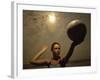 Young Woman Playing Beach Volleyball-null-Framed Photographic Print