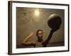 Young Woman Playing Beach Volleyball-null-Framed Photographic Print