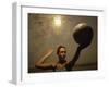 Young Woman Playing Beach Volleyball-null-Framed Photographic Print