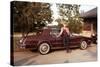 Young Woman Pose with Her New Car, Ca. 1974-null-Stretched Canvas