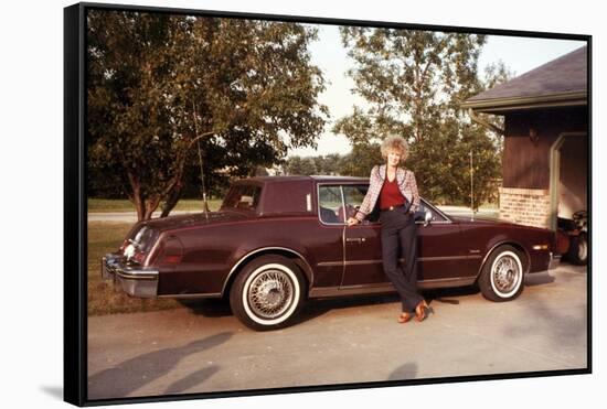 Young Woman Pose with Her New Car, Ca. 1974-null-Framed Stretched Canvas