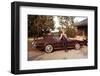 Young Woman Pose with Her New Car, Ca. 1974-null-Framed Photographic Print