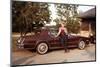 Young Woman Pose with Her New Car, Ca. 1974-null-Mounted Photographic Print