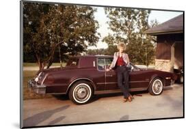 Young Woman Pose with Her New Car, Ca. 1974-null-Mounted Photographic Print