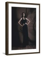 Young Woman Posing in Studio-Luis Beltran-Framed Photographic Print