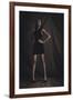 Young Woman Posing in Studio-Luis Beltran-Framed Photographic Print