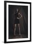 Young Woman Posing in Studio-Luis Beltran-Framed Photographic Print