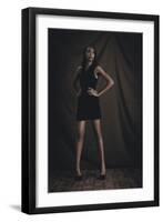 Young Woman Posing in Studio-Luis Beltran-Framed Photographic Print